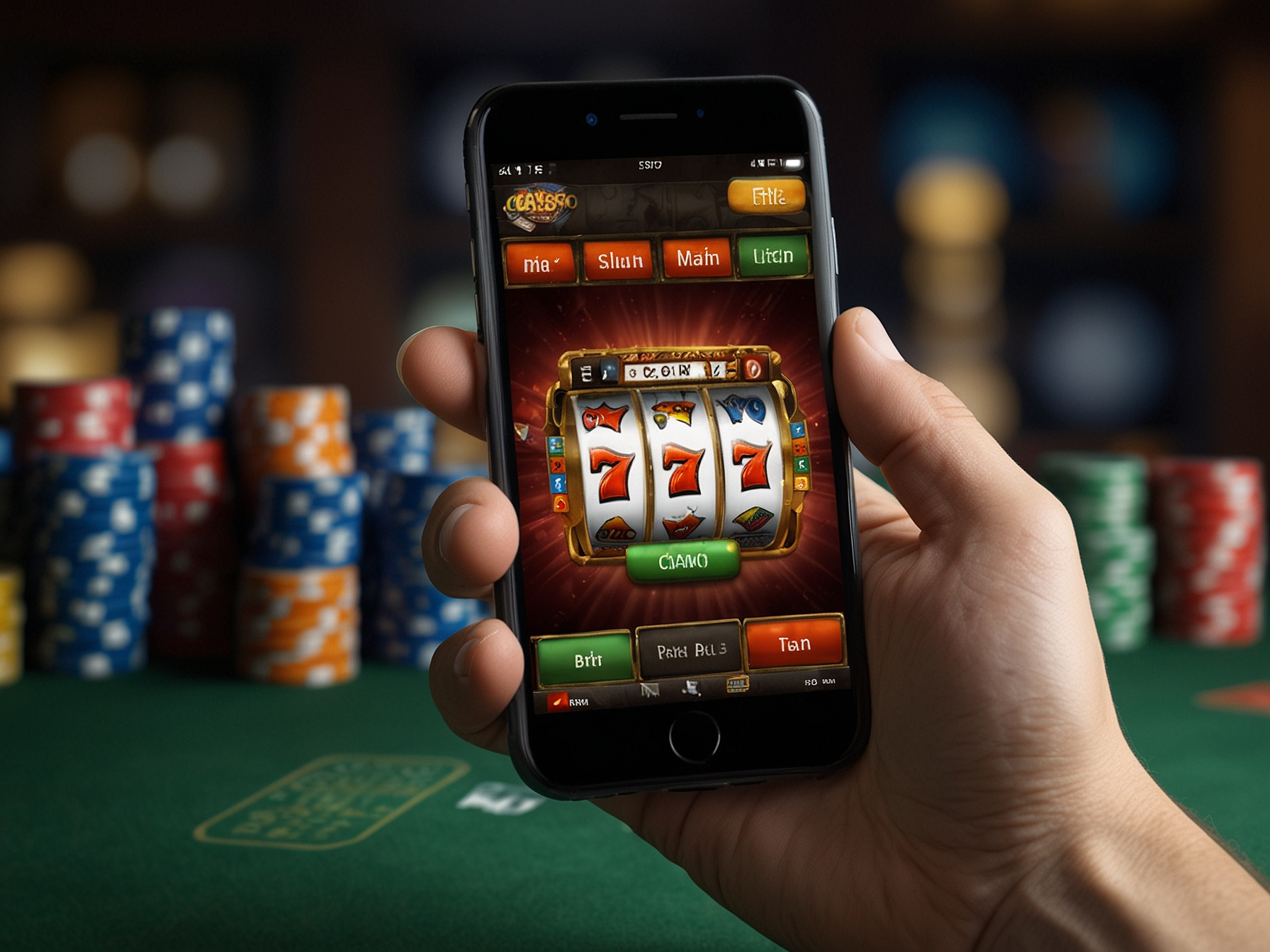 Player using Khm777 mobile website on phone